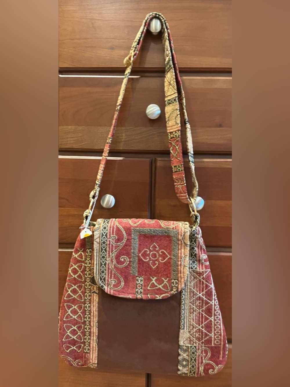 NWT Handmade Tapestry Crossbody Handbag